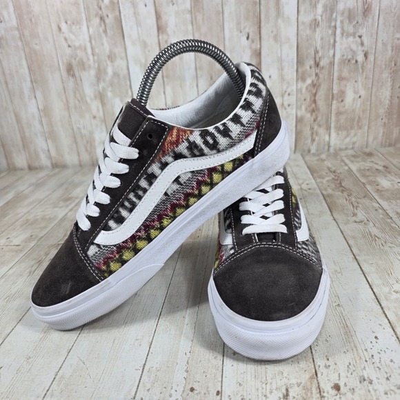 Vans Old Skool Womens‎ Size 75 Suede Canvas Tribal Print Skate Shoes - Picture 5 of 8